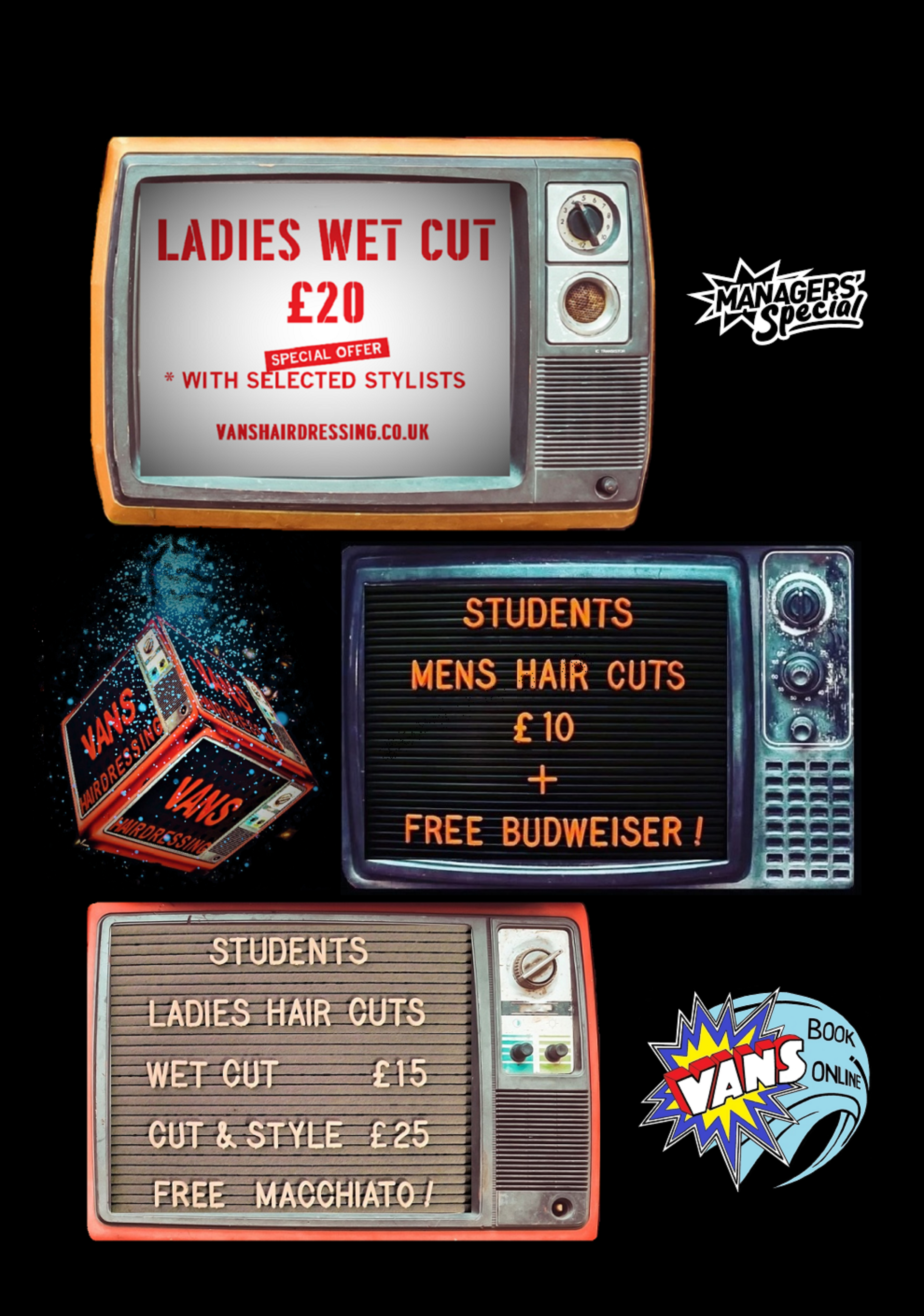 vans hairdressing canterbury managers specials